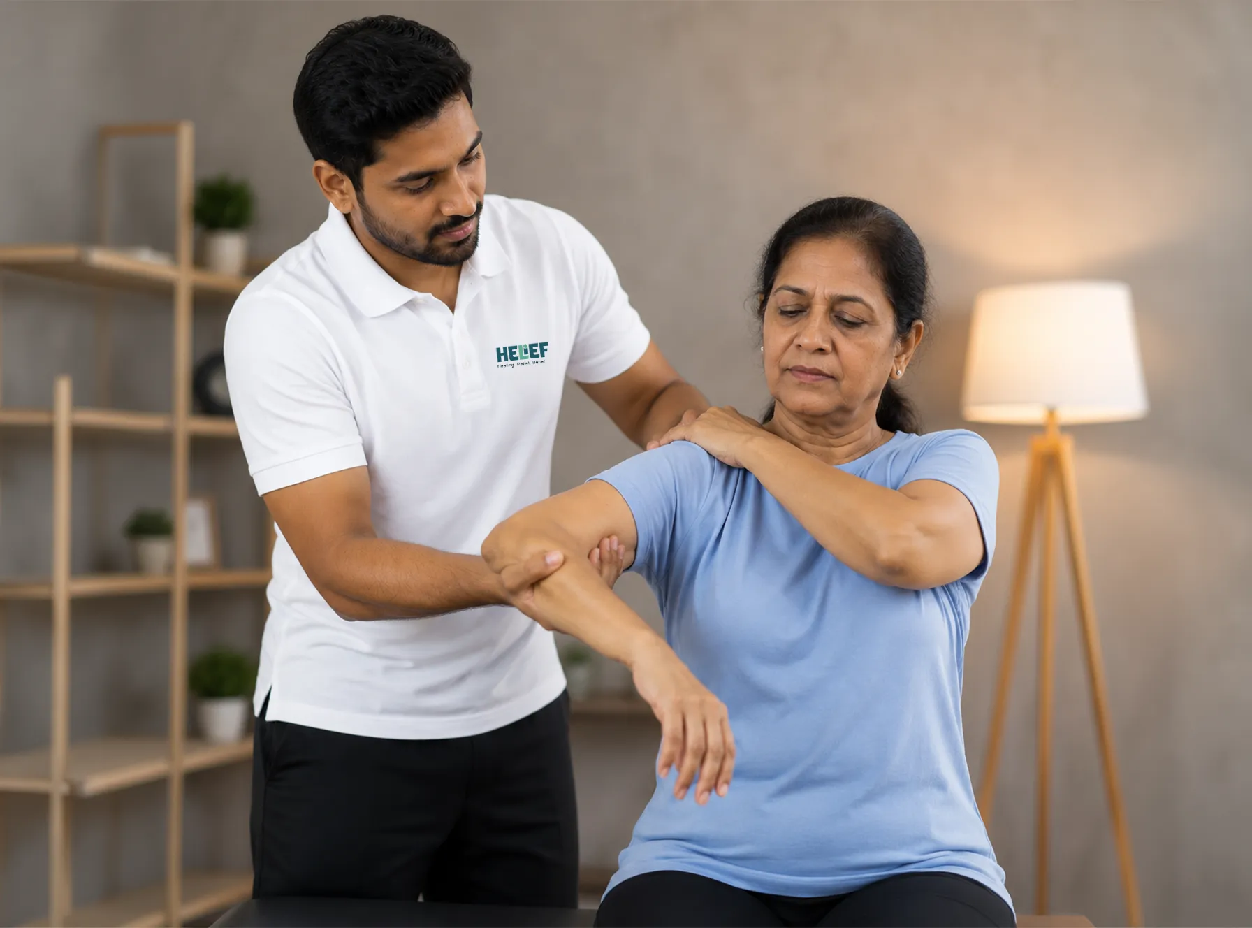 Helief physiotherapist providing orthopedic physiotherapy in Bangalore